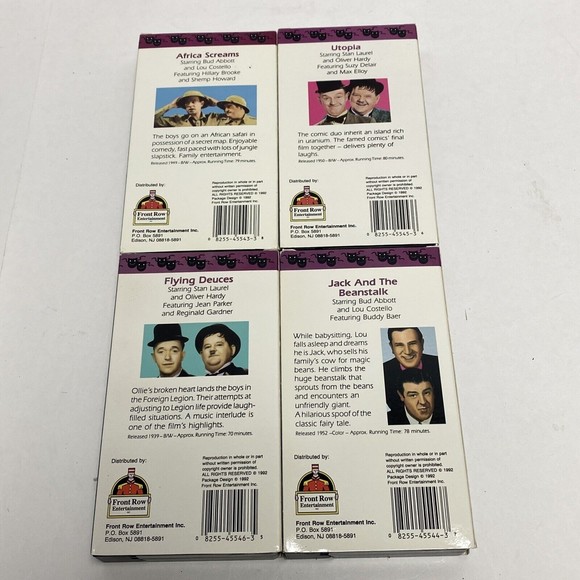 Comedy Abbott & Costello/Laurel & Hardy Set‎ 4 VHS Tapes Comedy Teams Classics - Picture 7 of 12